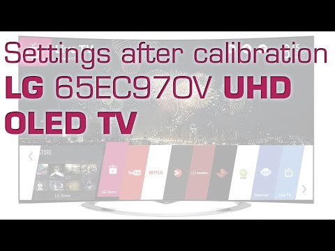 LG 65EC970V UHD OLED preview and settings after calibration