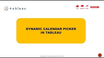 Dynamic Calendar Picker in Tableau in easy steps