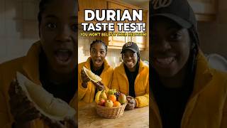 DURIAN CHALLENGE! 🤢 Twin Taste Test! 🤯#short