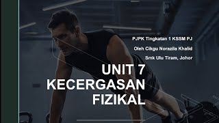 Nota PJPK T1 KSSM Unit 7 kecergasan fizikal PJ