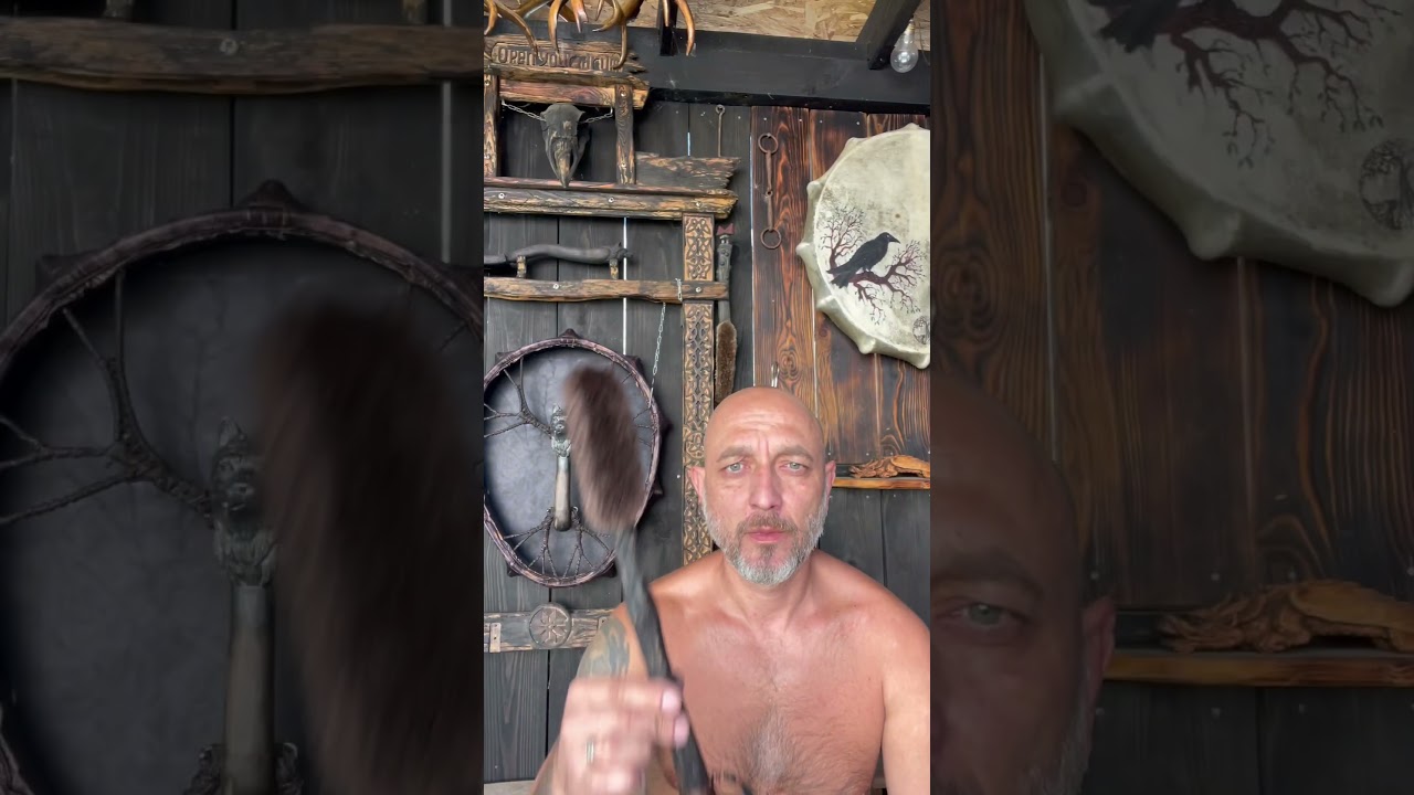 Shamanic drum beater and rattle 