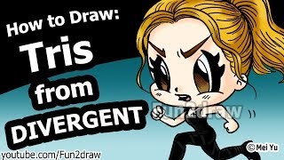 Divergent - Tris Prior - Dauntless - How to Draw People - Fun2draw | Online Drawing Tutorials