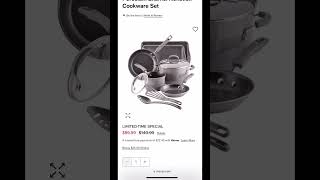 Rachael Ray Classic Brights 10-Piece Porcelain Enamel Nonstick Cookware Set|#macys|#dealsoftheday