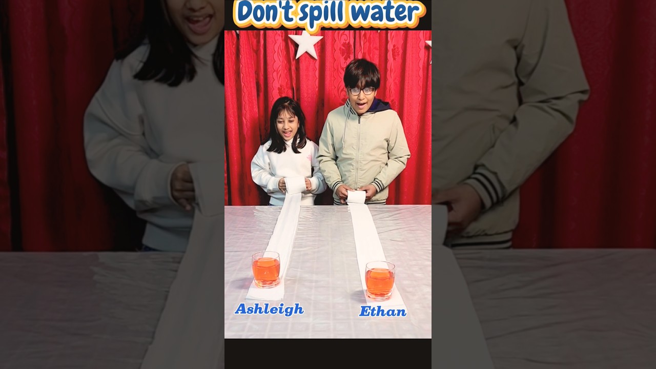 Don't spill water💦|Trending gaming challenge | siblingsfun