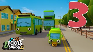 Learn to Count | Nursery Rhymes | Gecko's Garage | 5 Green Buses | Baby Bus Songs For Kids