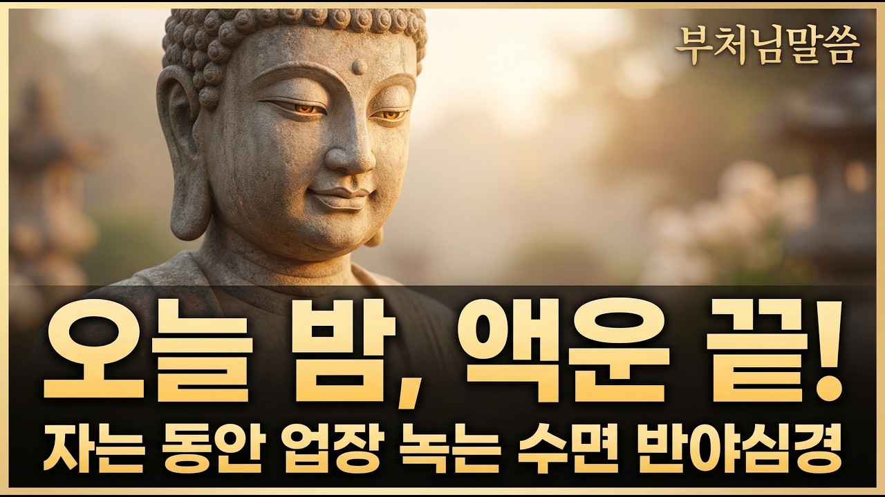 [부처님말씀] 오늘 밤, 액운은 끝납니다. 자는 동안 업장이 녹아내리는 수면 반야심경 / 반야심경 / 불교명상 / 오디오북