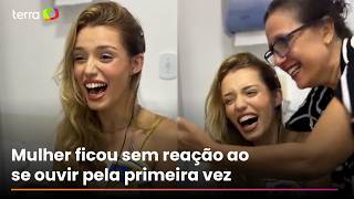 Young woman gets emotional hearing her own voice for the 1st time after cochlear implant activati...