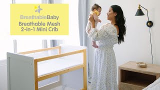 BreathableBaby Breathable™ Mesh 2-in-1 Mini Crib