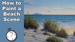 time lapse tropical shore beach scene acrylic painting tutorial