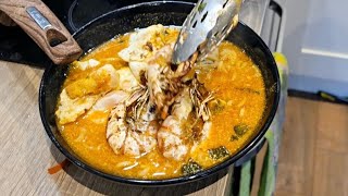 Tuklasin ang napakasarap na Korean Seafoods noodle ng aking Kaibigan