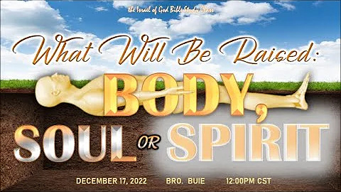 IOG - "What Will Be Raised: Body, Soul, or Spirit?...