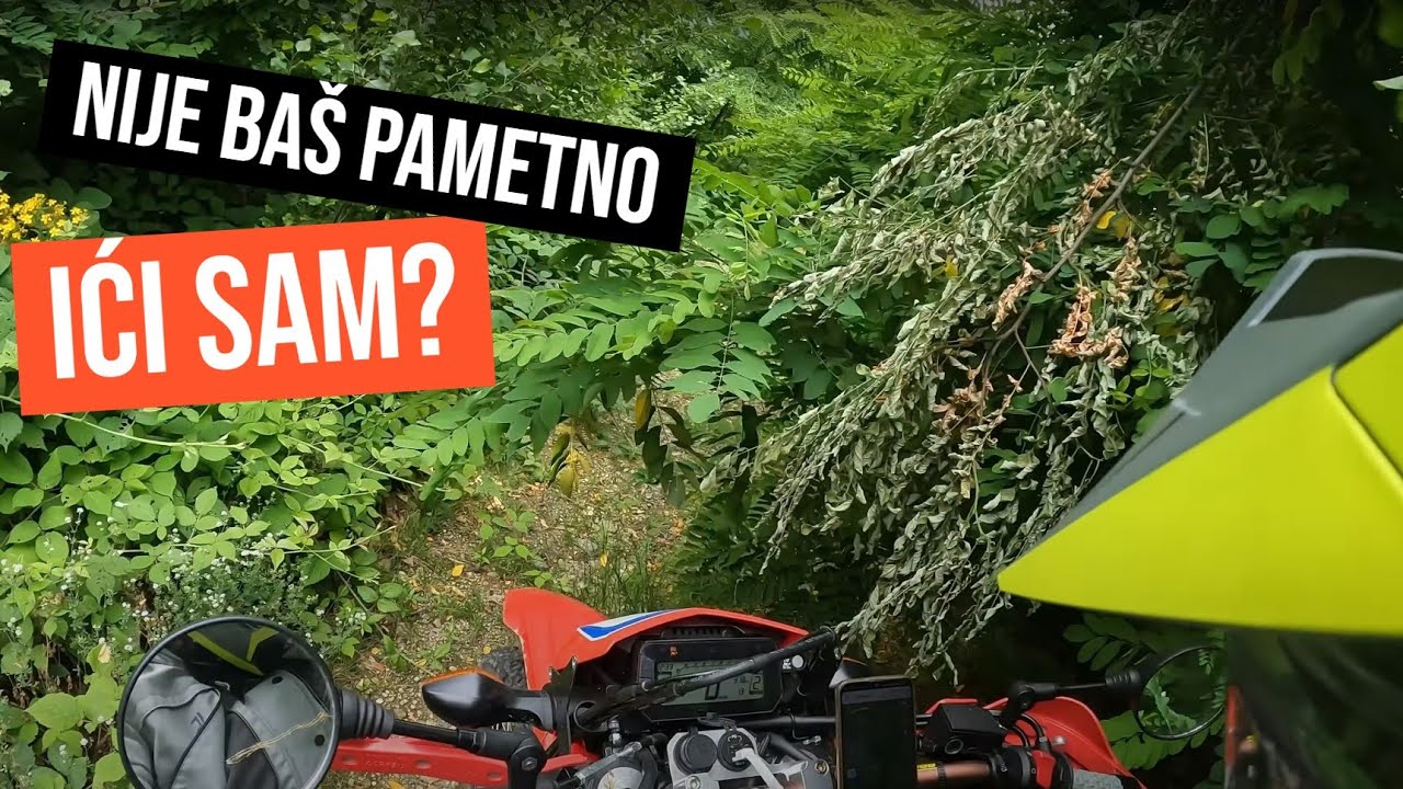 Probijanje kroz zarasle puteve na Ceru motorom