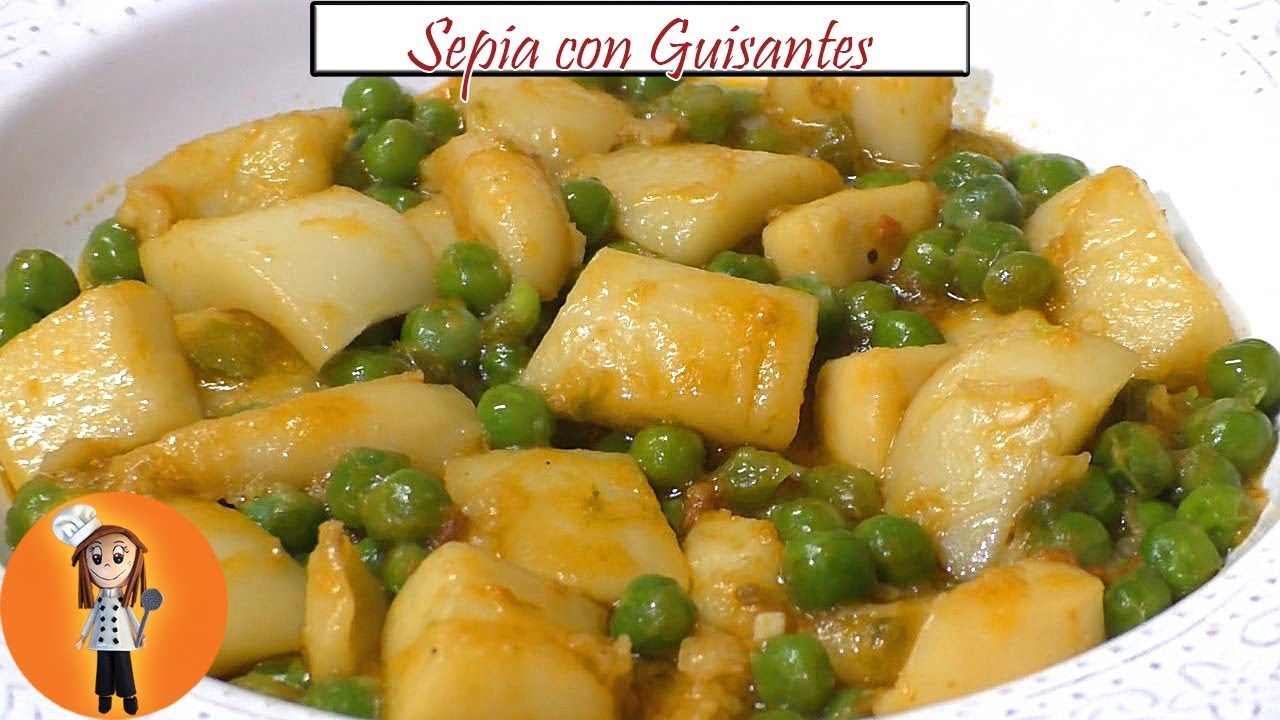 Sepia con Guisantes | Receta de Cocina en Familia