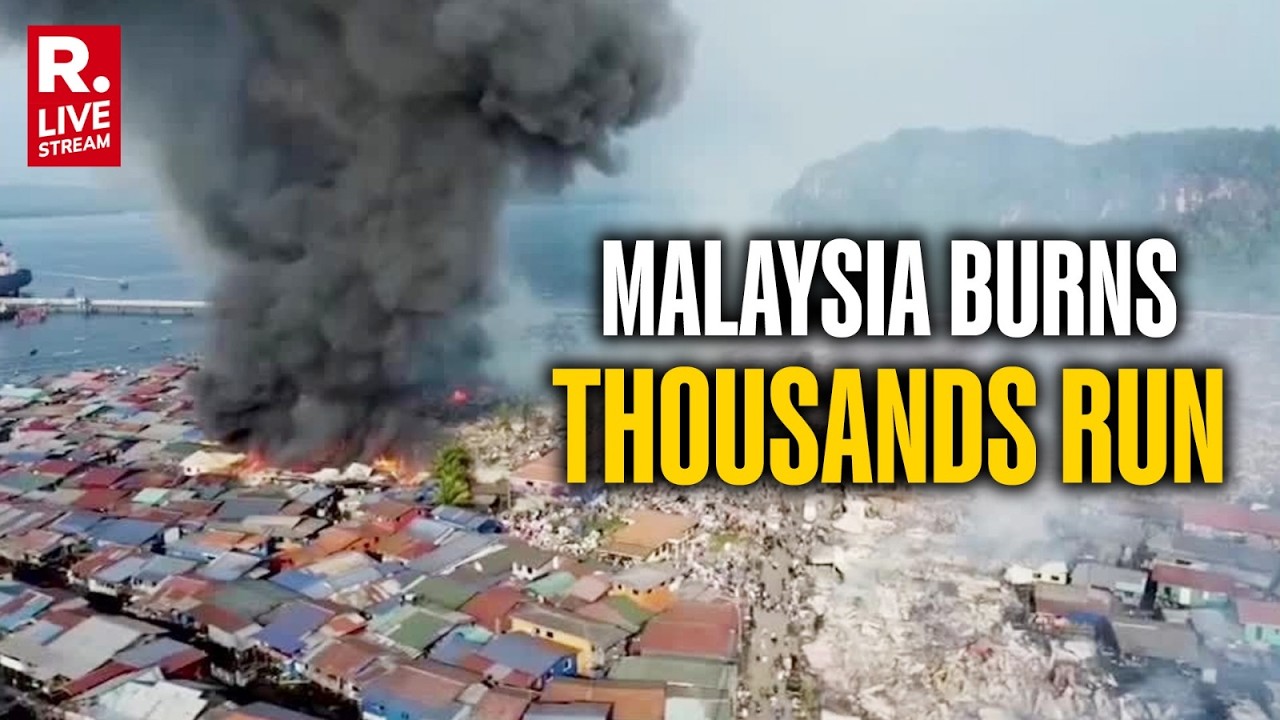 马来西亚火灾：沙巴数千间房屋被烧毁，许多人流离失所在镜头上