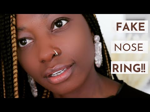 TRYING ON FAKE NOSE RINGS FOR THE FIRST TIME ! #fakenosering #nose