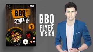 How to design a BBQ Barbeque Flyer Design in Photoshop