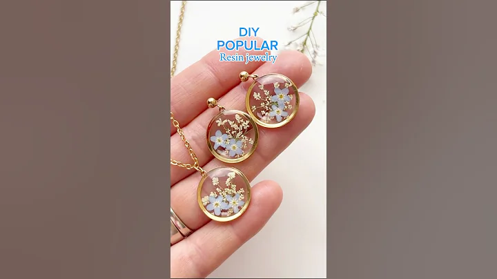DIY Popular Resin Flower Jewelry for Beginners - Tutorial link ⬆️ #earrings #pendant #necklace thumbnail