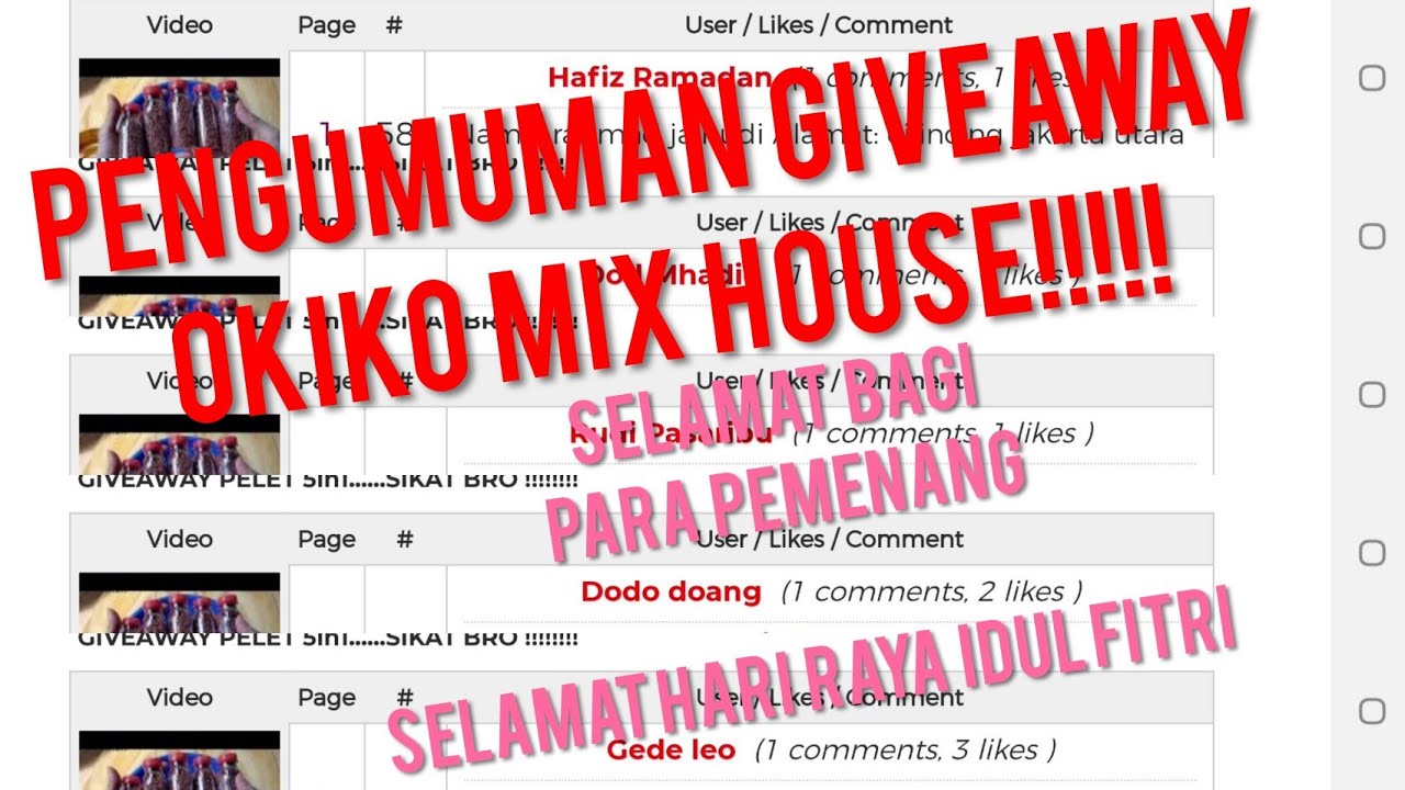 PENGUMUMAN GIVEAWAY PELET AJAIB INI BRO 5in1...SIKAT BRO.!!!!