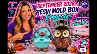 September Resin Mold Box Projects! Ducky & Owl + October Unboxing | #24