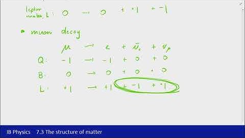 IB Physics (2016) - 7.3 The structure of matter Part 5 - Conservation rules