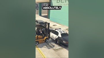 How Cops React If You Lift a Police Car With a Forklift in Every GTA Game? #GTAGames #GTAComedy
