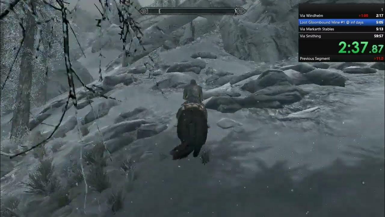 Skyrim smithing 100 speedrun, glitchless, in less than 1 hour starting