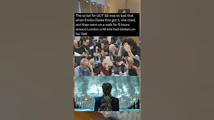 😱The script for GOT S8 was so bad that when Emilia Clarke first got it, she cried,❤️😄#shorts