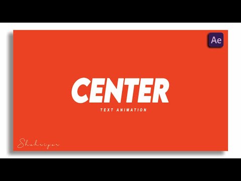How To Create Center Text Animation In After effect Urdu/Hindi #Aftereffect #Tutorial