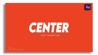 How To Create Center Text Animation In After effect Urdu/Hindi #Aftereffect #Tutorial screenshot 4