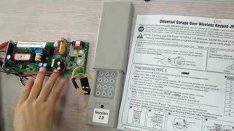 Universal Garage Door Keypad JP-LT,video for program 2 channels & change PIN code and factory reset