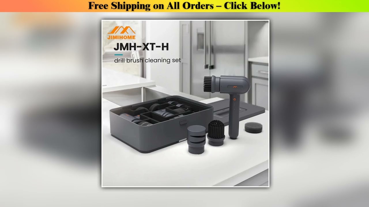 JIMIHOME Electric Rotating Cleaning Brush Household Electronic Cleaning Kit Multifunctional Spin