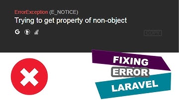 Fix Error Trying to get property of non object in Laravel