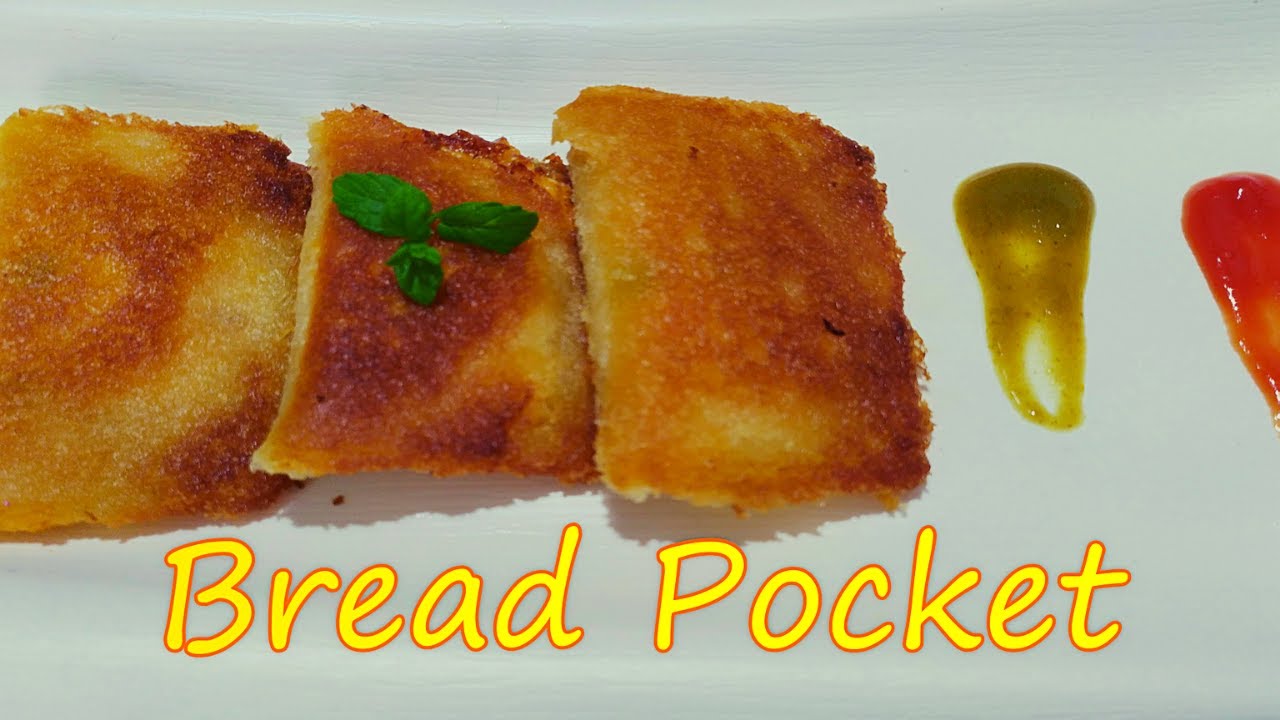 Bread Pocket Paneer Cheese Veggie Bread Pockets Easy Snacks Tiffin Box Recipe Kids
