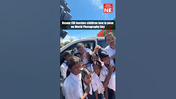 Watch Assam CM Teaches Children How To Pose On World Photography Day 