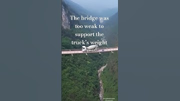 The bridge couldn’t bear the weight of the truck #shortsfeed #shorts #shortsvideo #shorts
