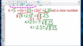 Math 20 1 Ch 3 3 Solving quadratic equations by completing the Square