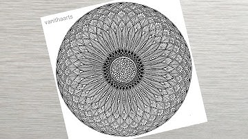 Geometric Mandala Art without Grid Step-by-Step Tutorial | #spirograph #vanithaarts #mandala #art