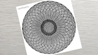Geometric Mandala Art without Grid Step-by-Step Tutorial | #spirograph #vanithaarts #mandala #art
