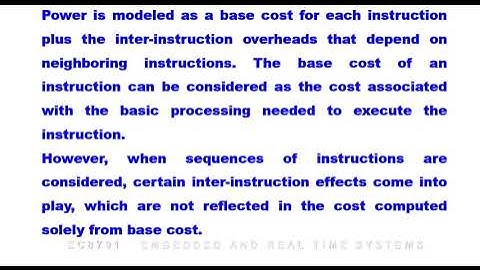 ERTS U3 4 Program Level Energy and Power Analysis and Optimization