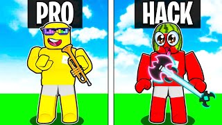 PRO vs HACKER in Roblox Bedwars GLITCHED WEAPONS