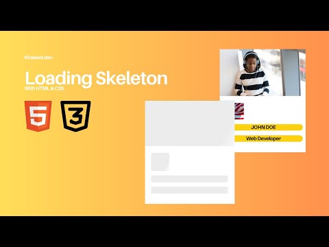 Skeleton Loading Animation Using HTML & CSS | Loading Animation CSS