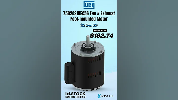 In Stock | WEG 7582OS1DEC56 Fan & Exhaust Motor | Authorized Distributor | KPaul - Veteran Owned