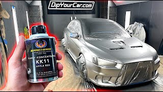 Spraying House Of Kolor Candy Apple Red In Plasti Dip
