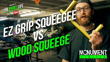 Silk Screen Print Squeegee Comparison: EZ Grip Screen Print Squeegee vs Wood Squeege