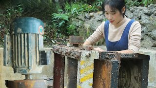 💡 Girl Helped Uncle Repair Old Machine, Changed Two-Phase Motor Into A Three-Phase One|Linguoer