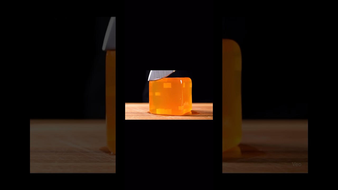 Honey Block Cutting ASMR Video 🍯