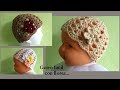 Gorro facil con flores a crochet