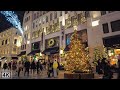 London&#39;s Bond Street Christmas Lights 2021🌟 London Mayfair Night Walk [4K, 3D Sound]