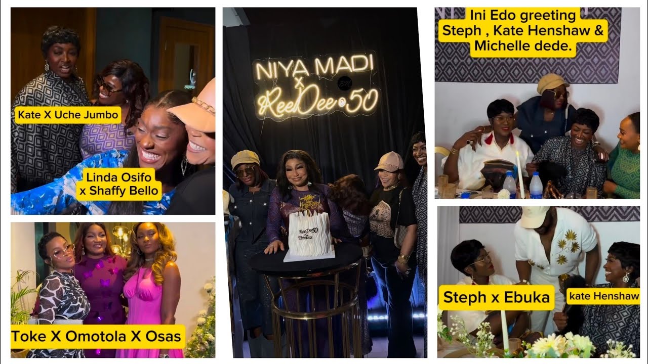 Кейт Хеншоу, Эбука, Ини Эдо, Омотола и Стефани Окереке присутствовали на ужине в честь 50-летия Р...