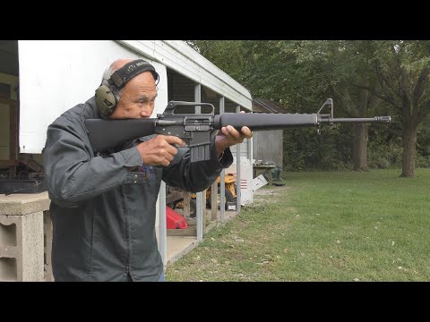 Vietnam Veteran shooting the M16A1 - First time since active duty